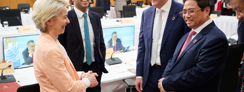 Anthony Albanese, Rishi Sunak and Ursula von der Leyen