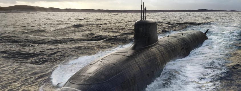 Render of the SSN-AUKUS Nuclear-Powered Submarine. Picture: BAE Systems
