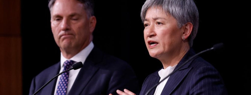 Australian Deputy Prime Minister and Minister for Defense Richard Marles and Australian Foreign Minister Penny Wong.