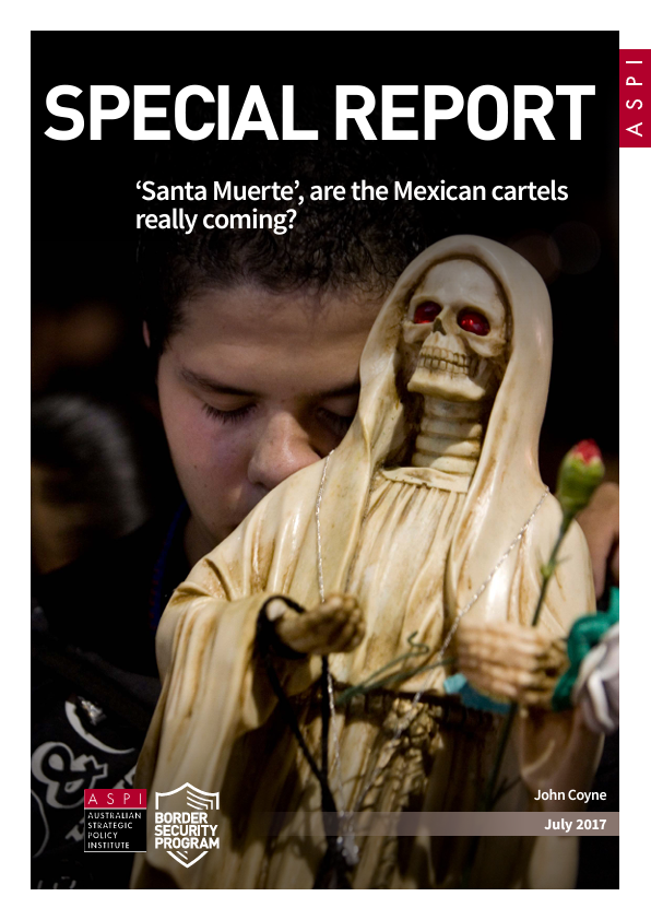 Cover image: In this April 1, 2009 photo, a man holds a skeletal figure representing the folk saint known in Mexico as Santa Muerte, or Death Saint, during a ceremony in Mexico City. In a new front against organised crime, Mexican authorities are destroying altars to the Santa Muerte, worshipped by drug dealers who pray for protection in their dangerous line of work © AP via AAP/ Eduardo Verdugo.
