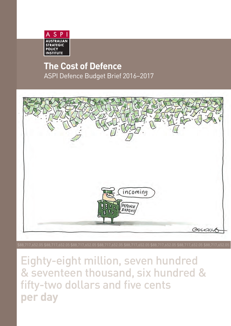 The Cost of Defence: ASPI Defence Budget Brief 2016-2017 - cover thumb