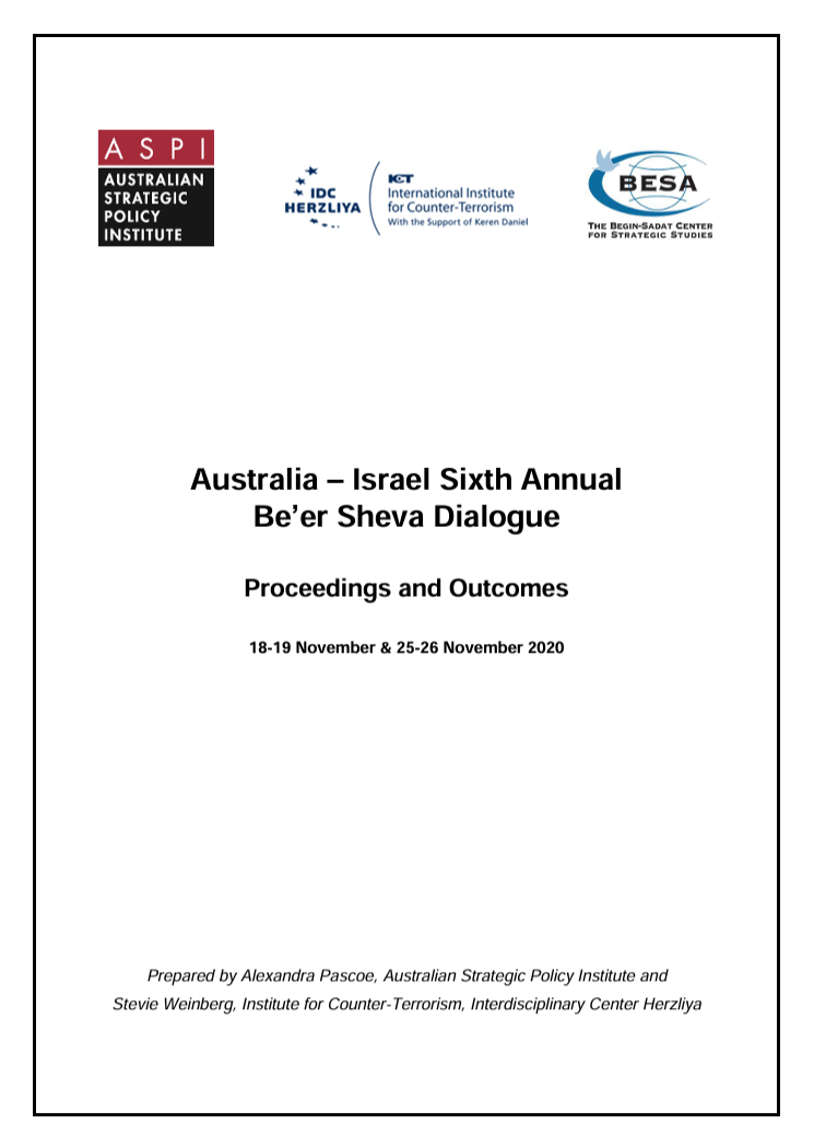 Be'er Sheva Dialogue 2020 - Proceedings & Outcomes - cover thumbnail