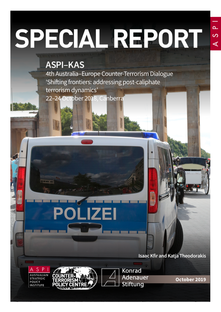 ASPI-KAS 4th Australia-Europe Counter-Terrorism Dialogue 'Shifting frontiers: addressing post-caliphate terrorism dynamics' - cover thumb
