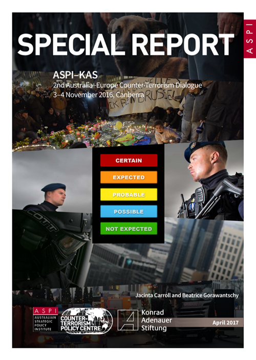 ASPI–KAS 2nd Australia–Europe Counter-Terrorism Dialogue, 3–4 November 2016, Canberra - report cover thumbnail