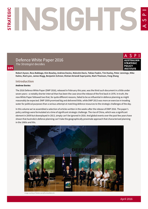 Defence White Paper 2016: The Strategist decides - report cover thumbnail