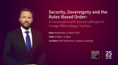 Security, Sovereignty and the Rules-Based Order: A Conversation with the Foreign Minister of Estonia - event tile