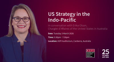 U.S. Strategy in the Indo-Pacific with Chargée d’Affaires Erika Olson - event tile